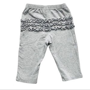Grey Ruffle Bum Baby Girl Leggings - 9 Months